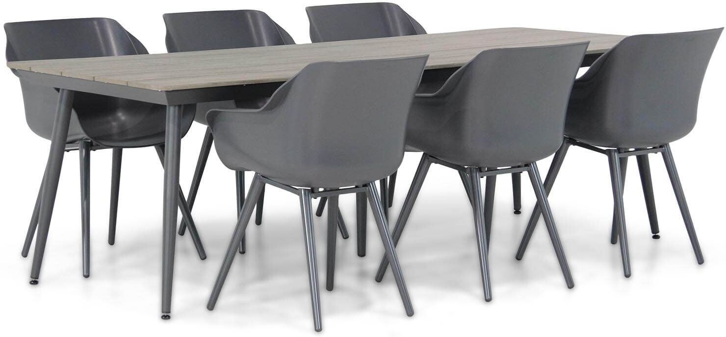 Hartman Sophie studio/Matale 240 cm dining tuinset 7-delig - Grijs-antraciet