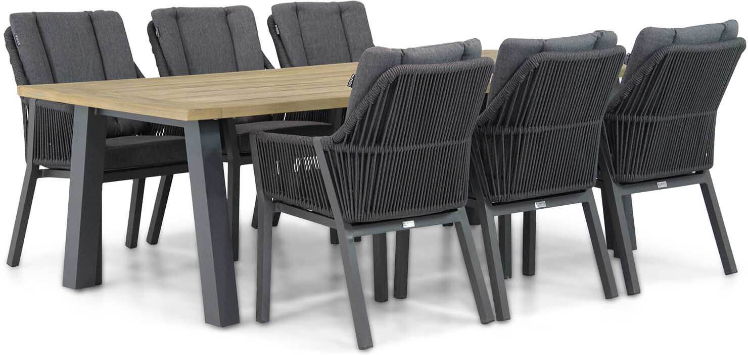 Lifestyle Garden Furniture Lifestyle Verona/Glasgow 240 cm dining tuinset 7-delig - Grijs-antraciet