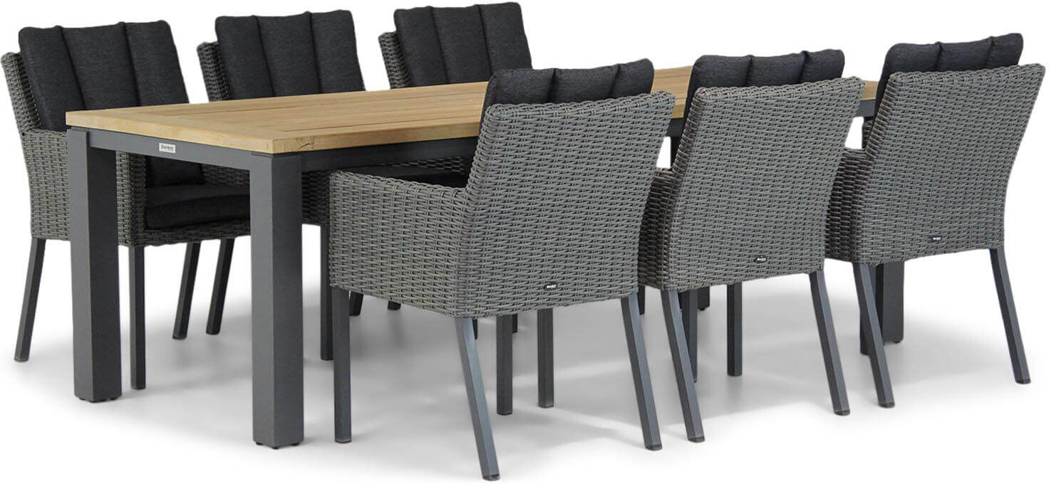 Garden Collections Oxbow/Veneto 230 cm dining tuinset 7-delig - Grijs-antraciet