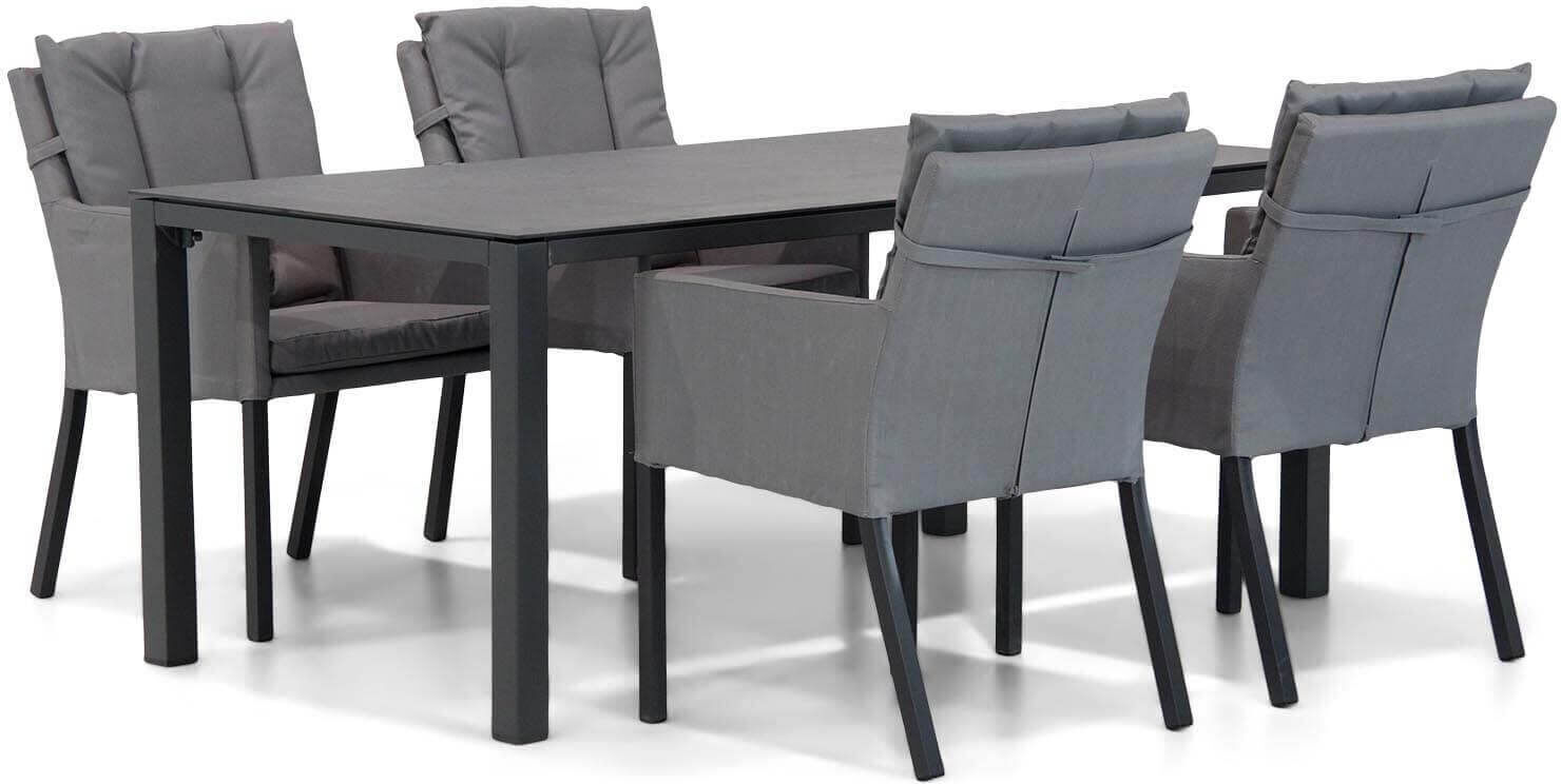 Lifestyle Garden Furniture Lifestyle Parma/Pallazo 180 cm dining tuinset 5-delig - Grijs-antraciet