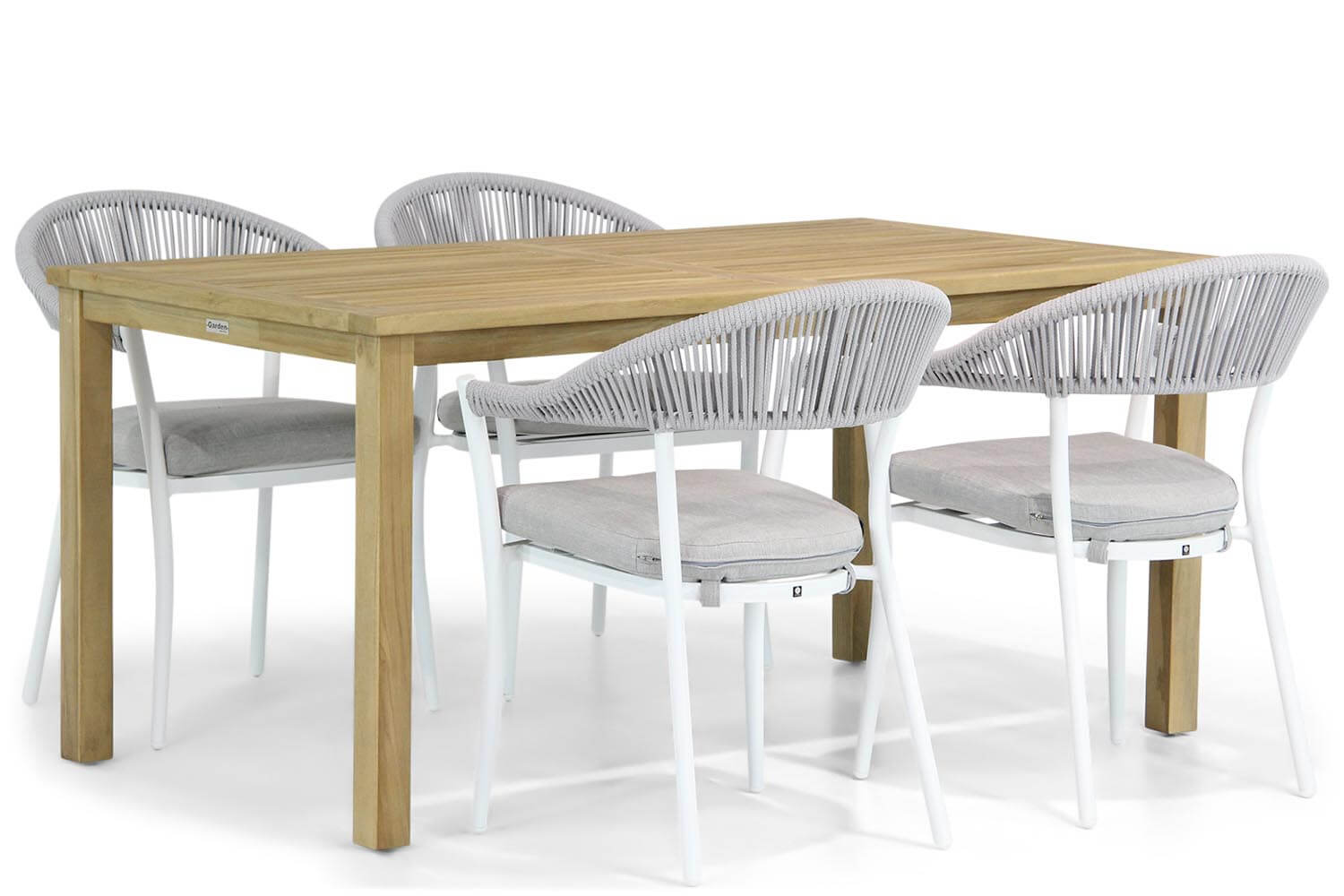 Santika Furniture Santika Vivian/Weston 160 cm dining tuinset 5-delig - Wit