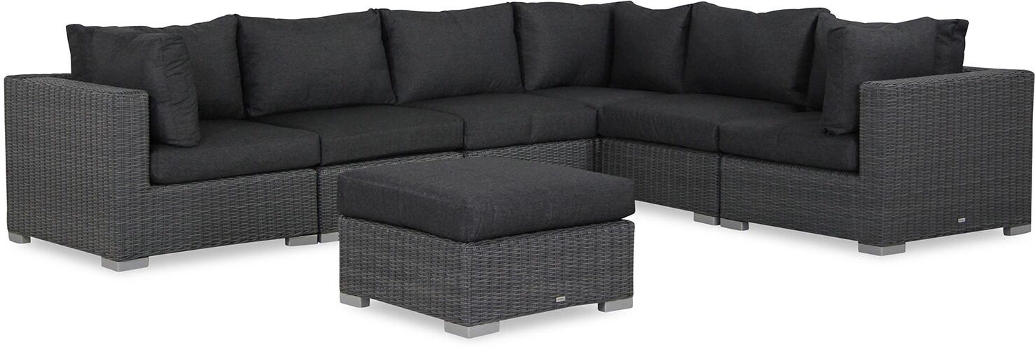 Garden Collections Toronto hoek loungeset 7-delig - Zwart