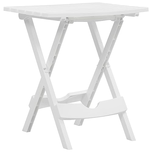 AUUIJKJF Home outdoor AnderenOpvouwbare Tuintafel 45,5x38,5x50 cm Wit