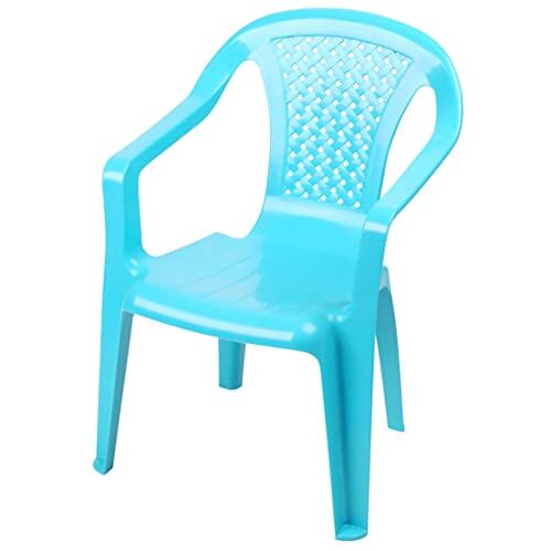Spetebo Kindertuinstoel van kunststof, blauw, robuuste stapelstoel voor peuters, monoblock-stoel, kinderstoel, speelstoel, zitmeubel, stapelbaar voor buiten