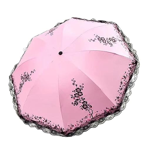 ACGrade Parasol, Parasolparaplu, kanten paraplu, kanten parasol, kanten paraplu's voor theekransjes, paraplu voor zon, parasol om te wandelen, handparasol, parasols voor vrouwen, 95 cm