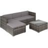 tectake Wicker loungeset Lignano - grijs