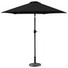 JEEVOO Outdoor Tuin Parasol Patio Zonnescherm Ronde Paraplu Crank Luifel 2.7 M Zwart Patio Paraplu Patio Paraplu