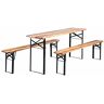 Stagecaptain Hirschgarten biertuinset 2x bank en tafel, lengte 177 cm