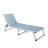 Homecall SunLounger Beach Opklapbed Alu textileen blauw