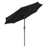 JEEVOO Outdoor Parasol Patio Markt Paraplu Tuin Zonnescherm Luifel Cover Zwart 2.7 m Patio Paraplu Patio Paraplu