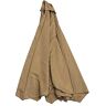 Earnmore Vervangende parasol luifel voor 6-ribben/8-ribben frame paraplu top, Φ2,7 m/Φ3 m ronde parasol doek vervanging luifel vervangende hoes, 5 kleuren optioneel (kaki, maat: 3,0 m/8-ribben)