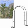 MISKYN Tuinrozenboog, breed 120 cm 140 cm 180 cm 240 cm 300 cm 350 cm Metalen pergola prieel Metalen boog voor klimplanten, decoratieve huwelijksboog,zwart,W1.4M*H2.3M