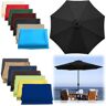 Generic 2.0M/2.7M/3.0M Paraplu Vervanging Doek Vervanging Parasol Luifel, Paraplu Vervanging Luifel 6/8 Armen Tuin Parasol Vervanging Luifel Cover Waterdichte UV50+ Paraplu Vervanging Stof, Zwart, 8 Ribs-2.7