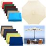 Generic 2.0M/2.7M/3.0M Paraplu Vervanging Doek Vervanging Parasol Luifel, Paraplu Vervanging Luifel 6/8 Armen Tuin Parasol Vervanging Luifel Cover Waterdichte UV50+ Paraplu Vervanging Stof, Wit, 8 Ribs-2.7