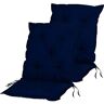 STILISTA ® set van 2 stoelkussens met lage rug 104 x 52 x 8 cm binnen en buiten in diverse kleuren, blauw