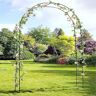 MISKYN Tuinrozenboog, breed 120 cm 140 cm 180 cm 240 cm 300 cm 350 cm Metalen pergola prieel Metalen boog voor klimplanten, decoratieve huwelijksboog,zwart,W1.4M*H2.3M