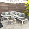 LUMZ Loungebank tuin aluminium wit