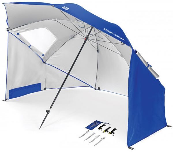 Sport-Brella Strandtent - Windscherm - Parasol- Blauw