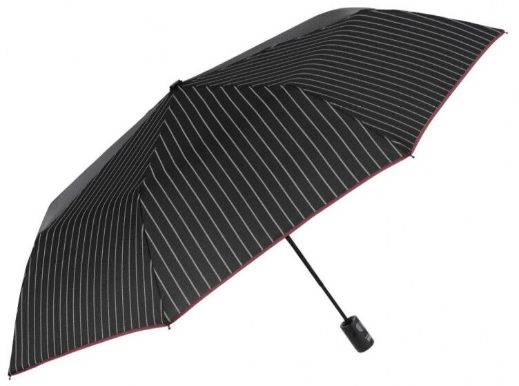 Perletti paraplu krijtstreep ultralicht 102 cm zwart - Zwart