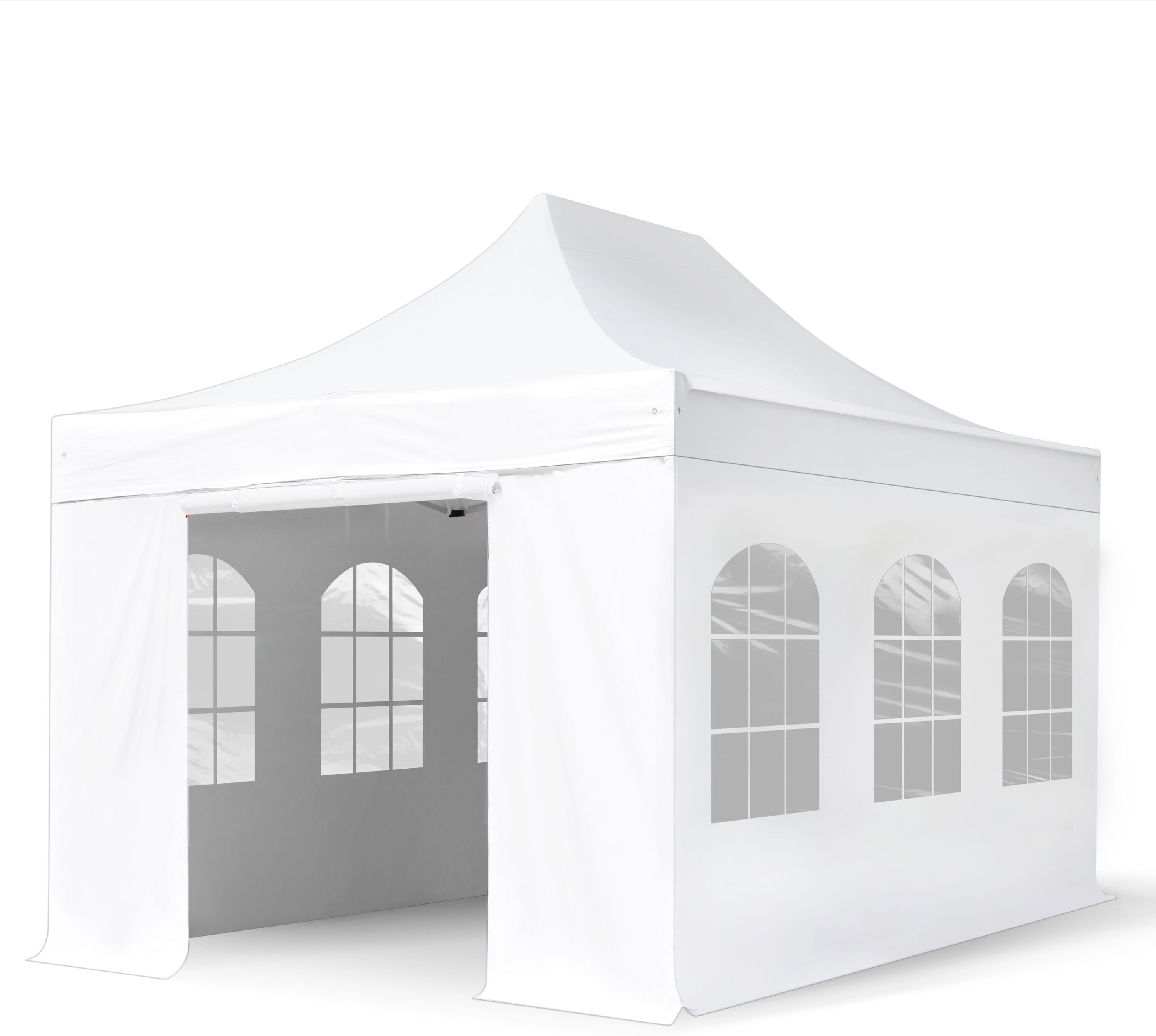 TOOLPORT Easy up Partytent 3x4,5m Long-Life PVC 620 g/m² wit waterdicht Easy Up Tent, Pop Up Partytent, Harmonicatent, Vouwtent