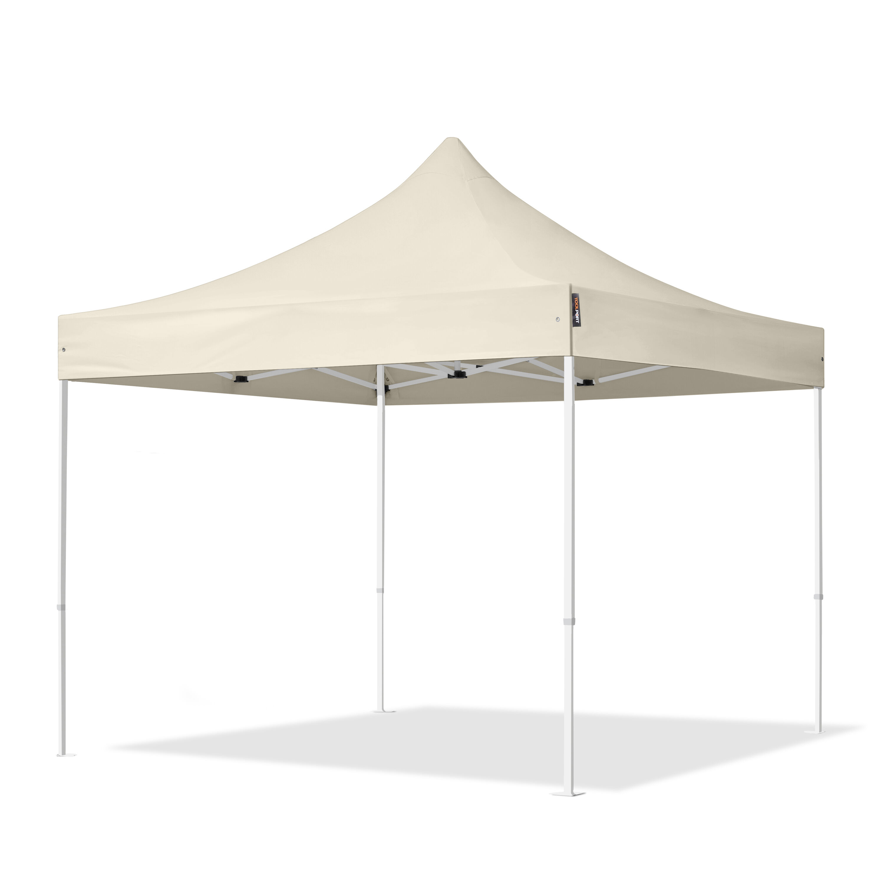 TOOLPORT Easy up Partytent 3x3m Hoogwaardig polyester 300 g/m² crème waterdicht Easy Up Tent, Pop Up Partytent, Harmonicatent, Vouwtent