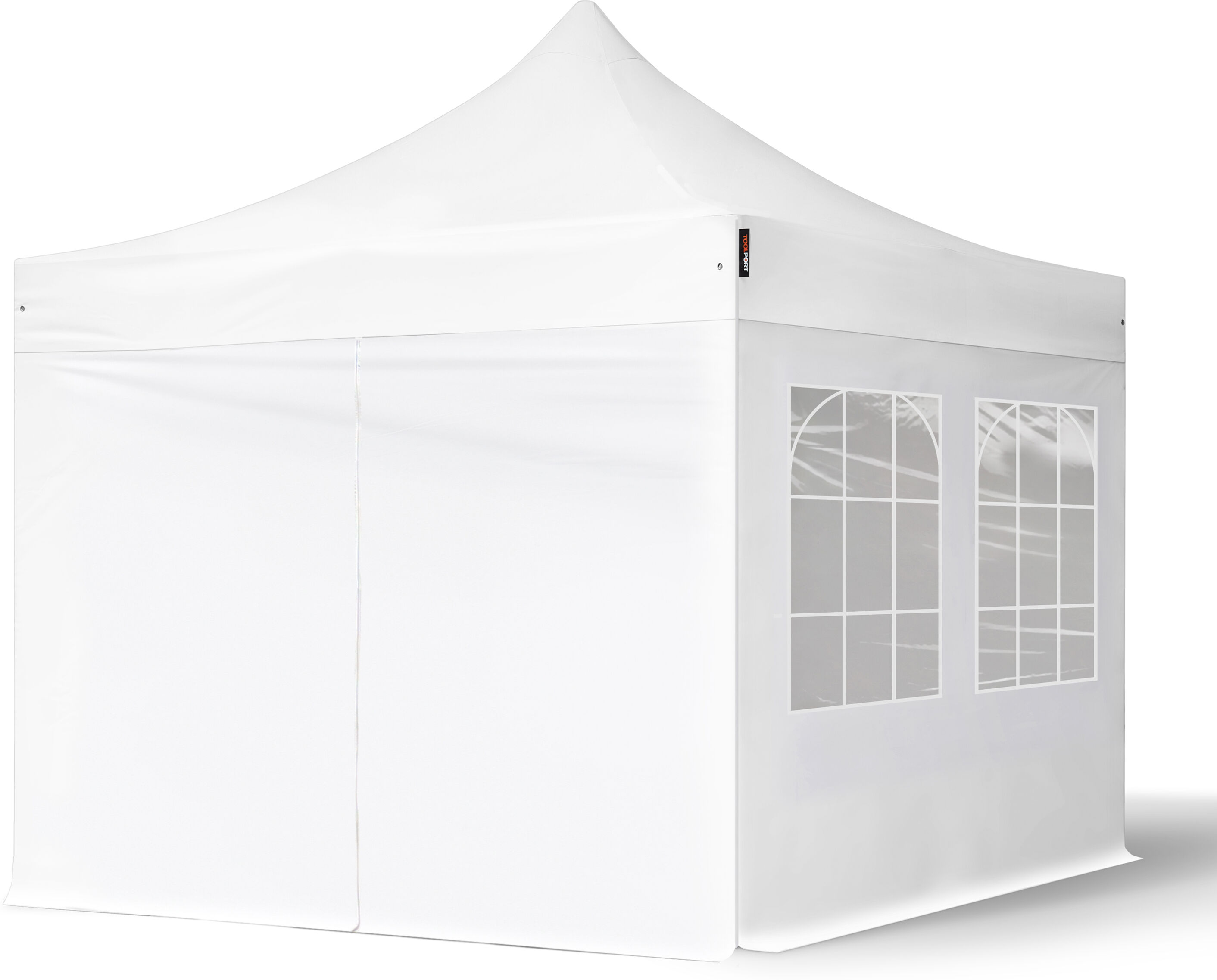 TOOLPORT Easy up Partytent 3x3m Hoogwaardig polyester 300 g/m² wit waterdicht Easy Up Tent, Pop Up Partytent, Harmonicatent, Vouwtent