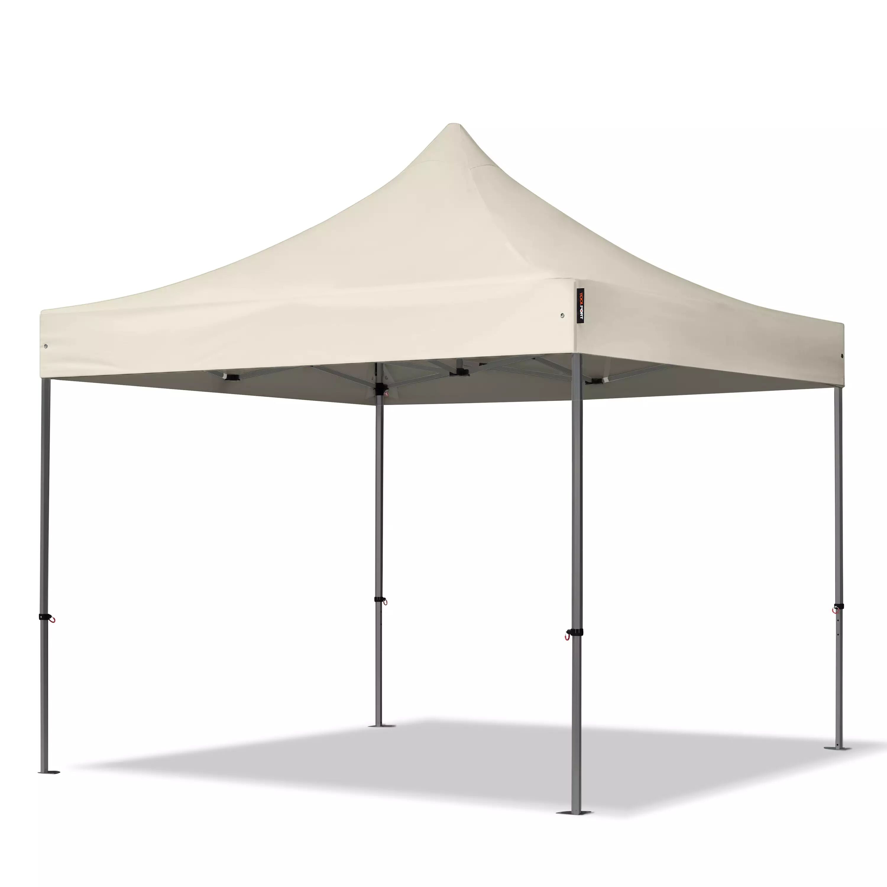 TOOLPORT Easy up Partytent 3x3m Hoogwaardig polyester 350 g/m² crème waterdicht Easy Up Tent, Pop Up Partytent, Harmonicatent, Vouwtent