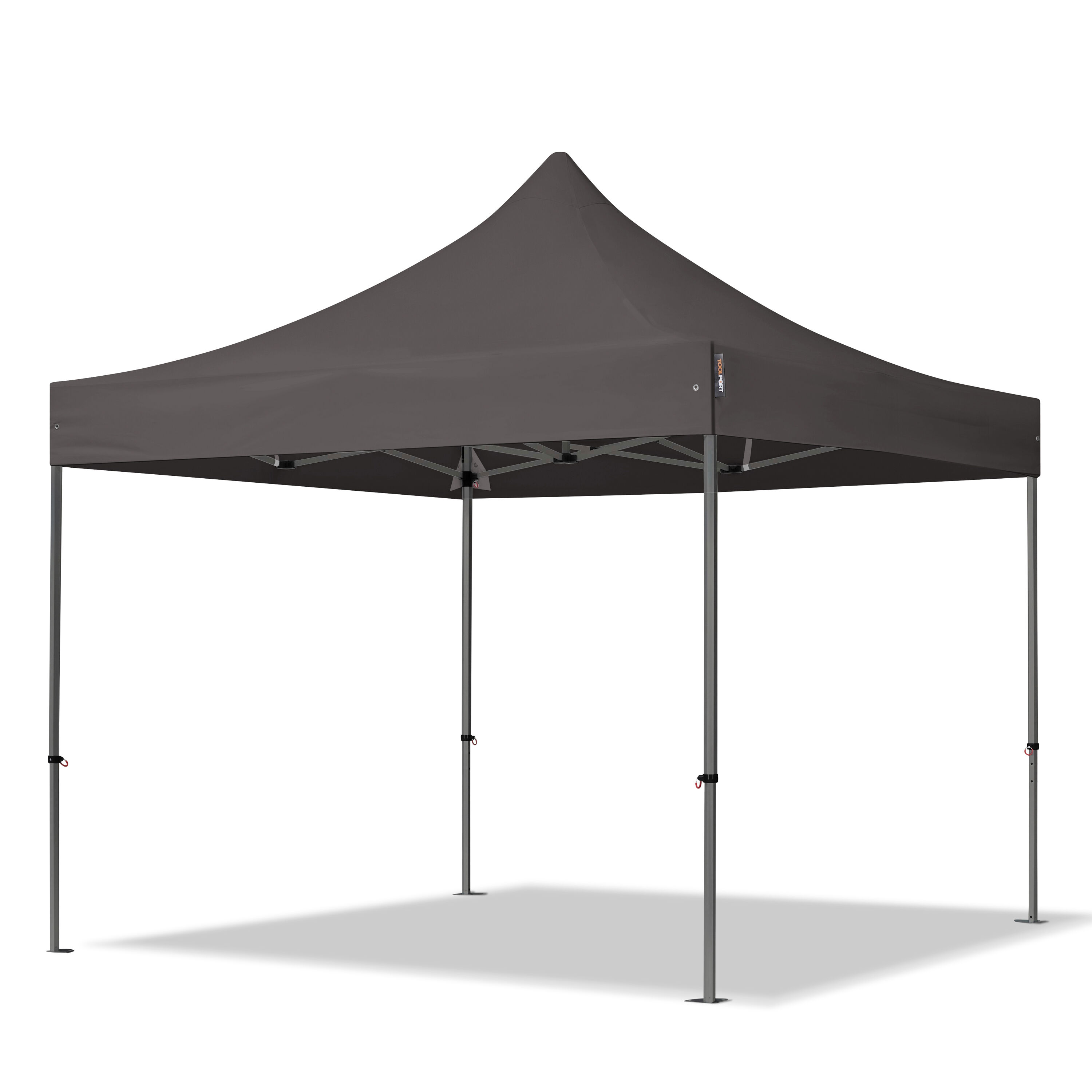 TOOLPORT Easy up Partytent 3x3m Hoogwaardig polyester 350 g/m² donkergrijs waterdicht Easy Up Tent, Pop Up Partytent, Harmonicatent, Vouwtent
