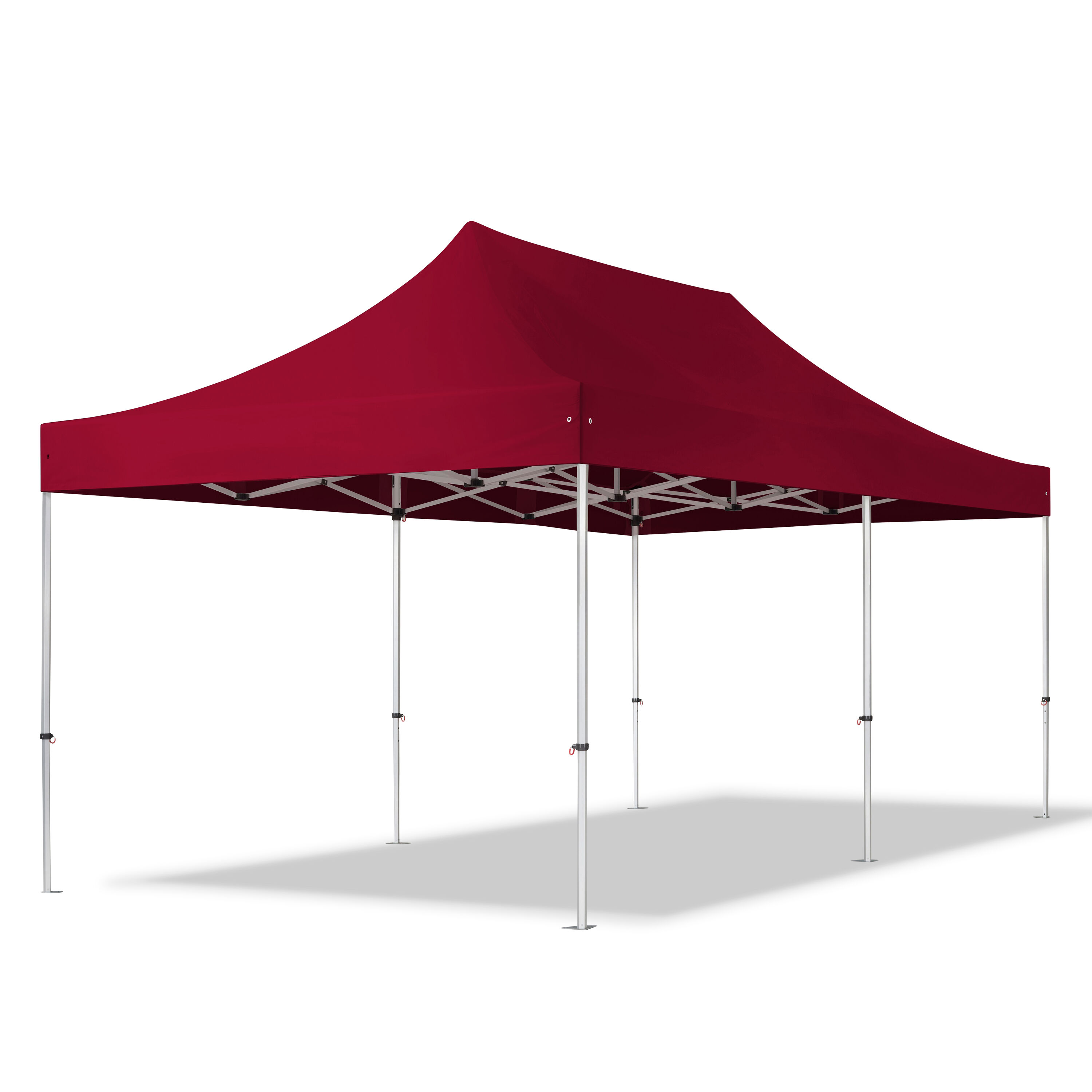 TOOLPORT Easy up Partytent 3x6m Hoogwaardig polyester 400 g/m² rood waterdicht Easy Up Tent, Pop Up Partytent, Harmonicatent, Vouwtent