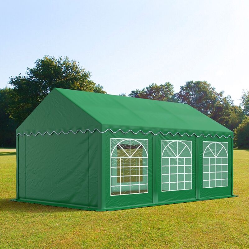 TOOLPORT Partytent 3x6m PVC 500 g/m² donkergroen waterdicht Feesttent