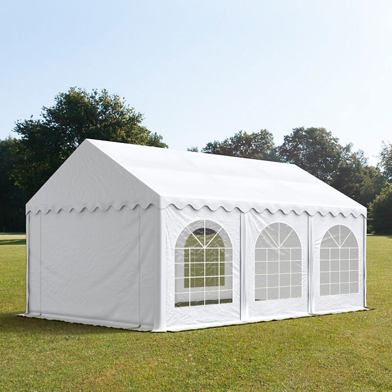 TOOLPORT Partytent 4x6m PVC 500 g/m² wit waterdicht Feesttent