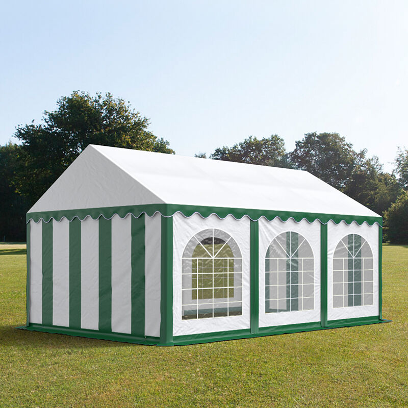 TOOLPORT Partytent 4x6m PVC 500 g/m² groen waterdicht Feesttent