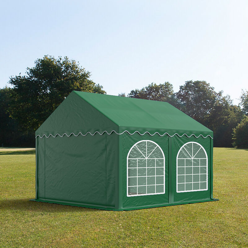 TOOLPORT Partytent 3x4m PVC 500 g/m² donkergroen waterdicht Feesttent