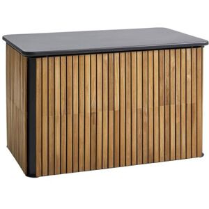 Cane-Line - Combine Cushion Box, Small, Teak M/ Lava Grey Aluminium - Utendørs Oppbevaring - Cane-Line Design Team