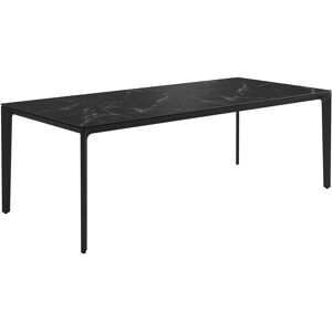 Gloster Carver 100 X 220 Cm Square Dining Table , Nero Ceramic, Frame Meteor