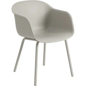 Muuto Fiber Outdoor Armchair med stålben Grey (plastic)