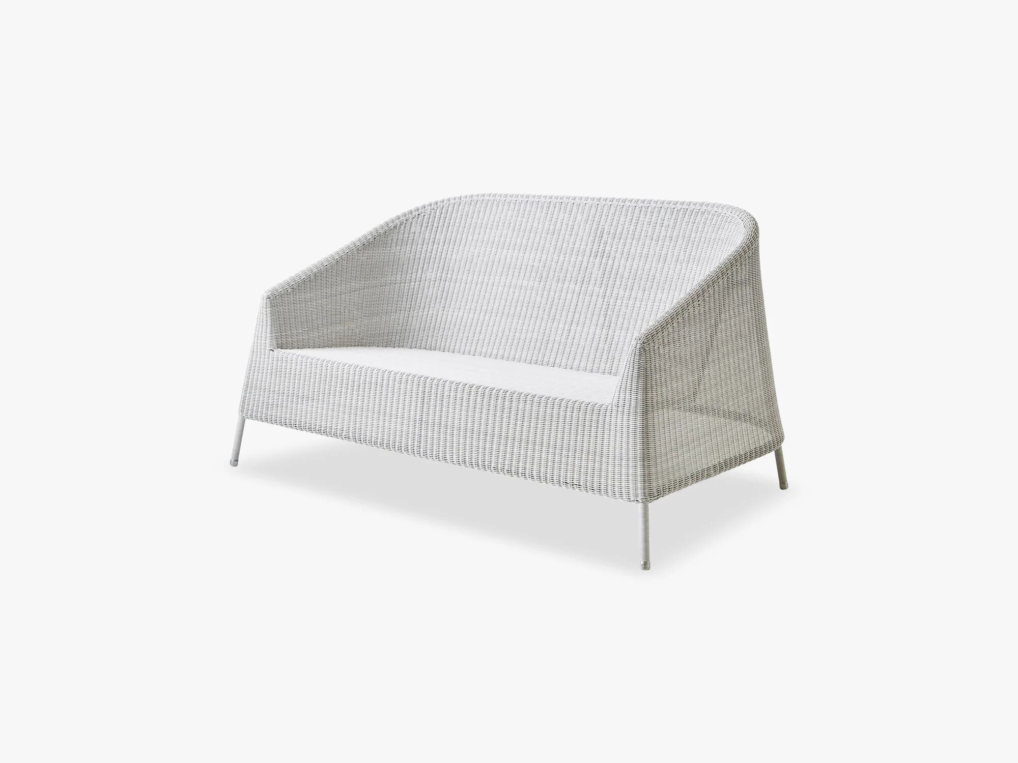 Cane-Line Kingston Lounge-sofa med 2 soverom - stabelbar bar, hvit grå