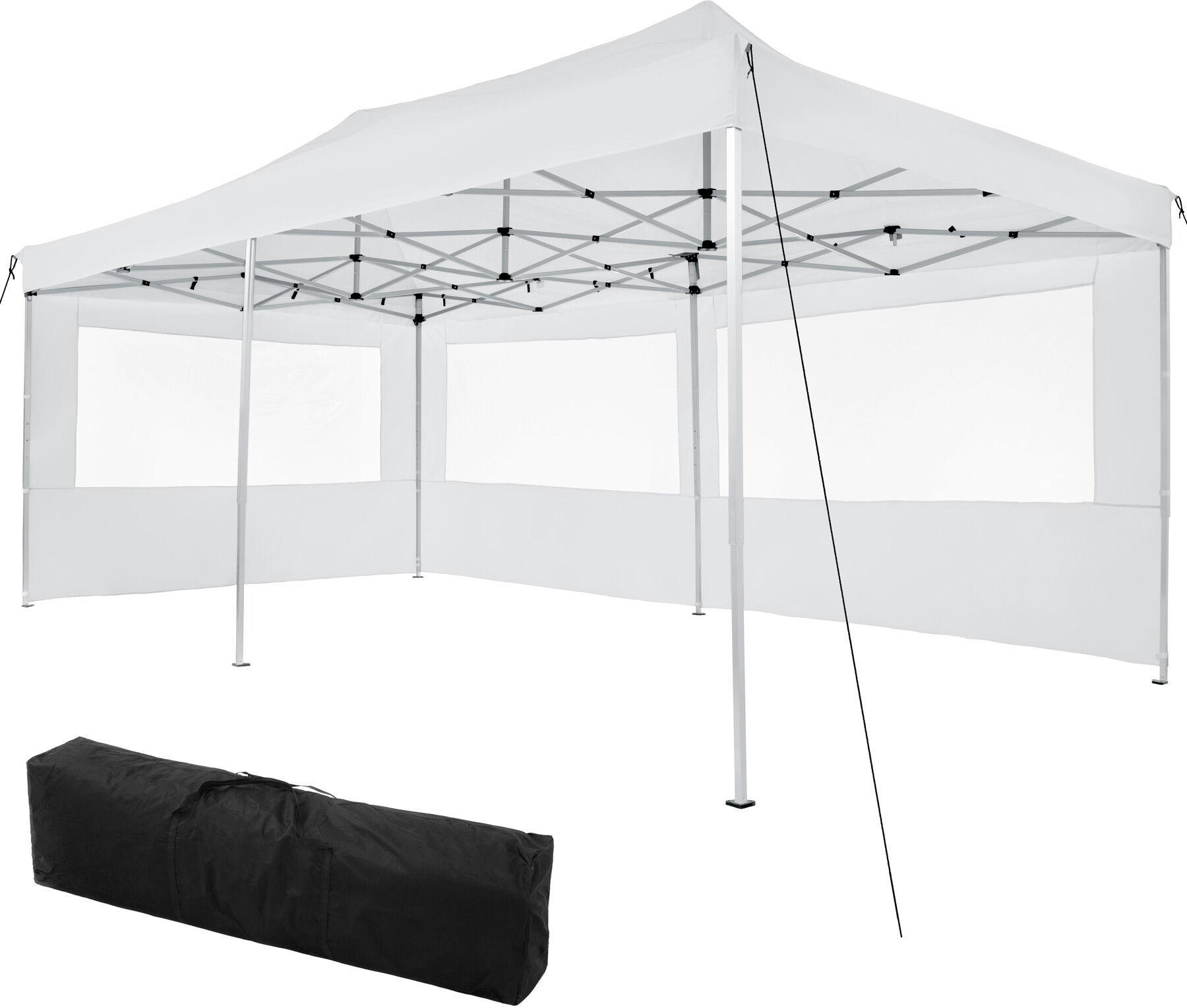 tectake Paviljong Viola 3x6 m med 2 vegger - hvit