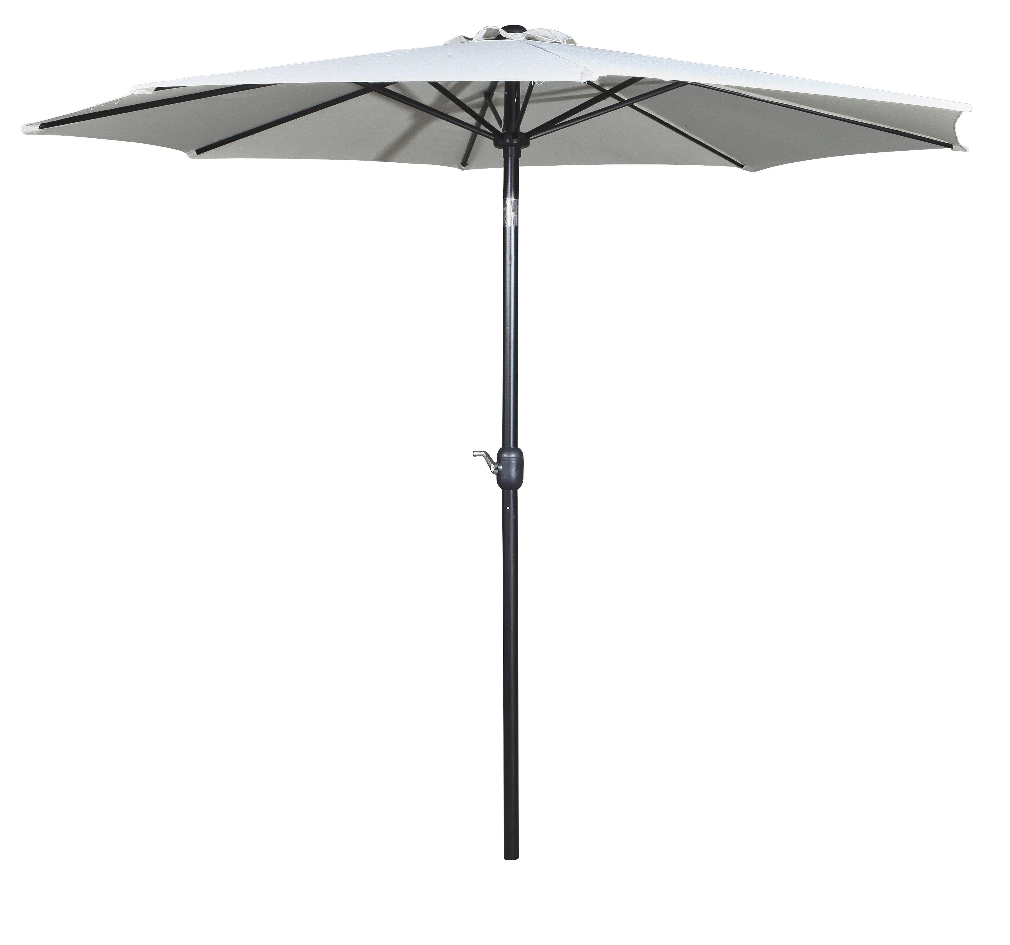 Skas solbeskyttelse parasoll med krank og tilt Ø3 m svart/beige.