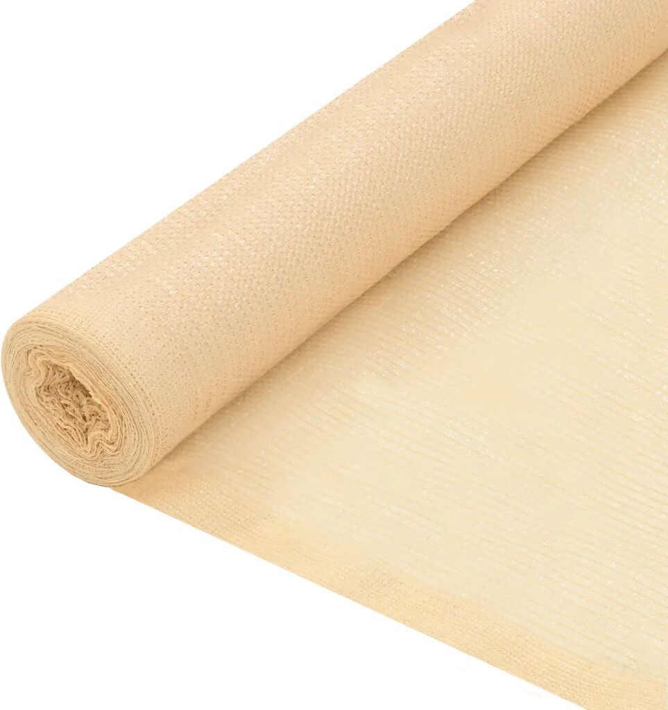 vidaXL Skjermnett HDPE 1x25 m beige