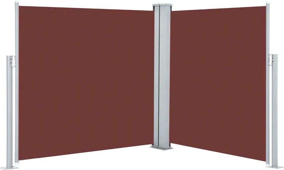 vidaXL Uttrekkbar sidemarkise 100x600 cm brun