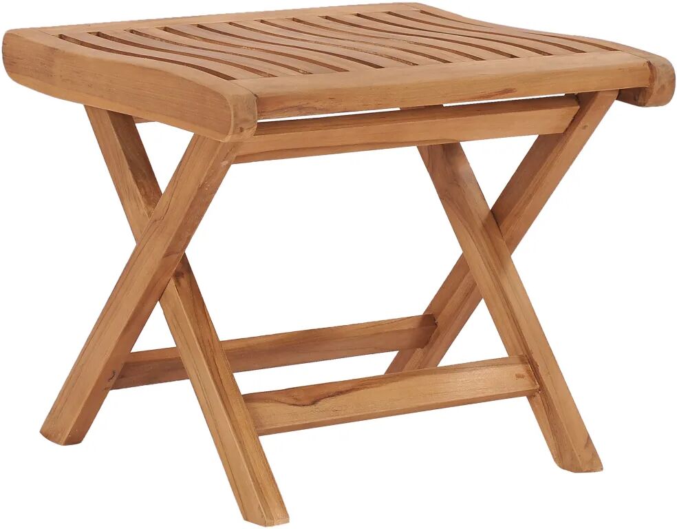 vidaXL Sammenleggbar fotskammel 46,5x49x41,5 cm heltre teak