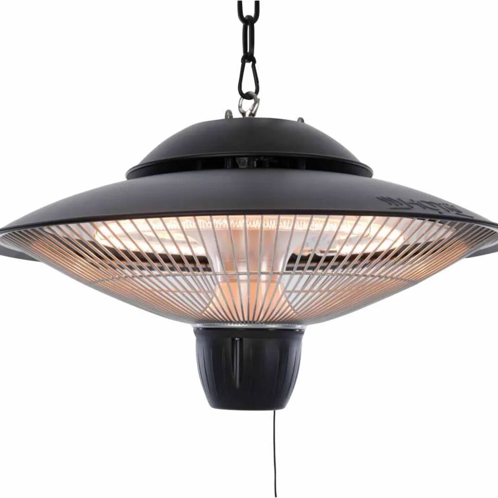 Sunred Hengende terrassevarmer Barcelona 1500 W halogen svart