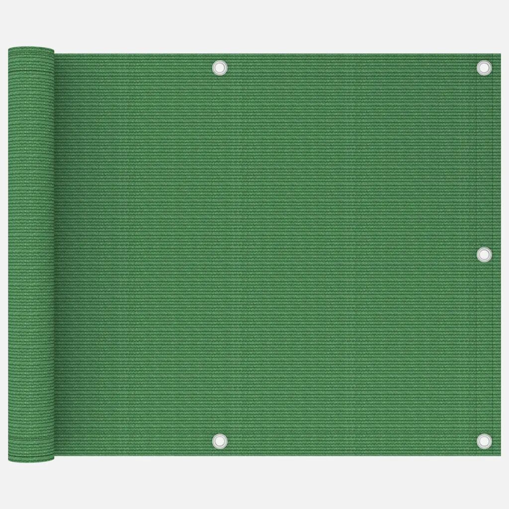 vidaXL Balkongskjerm lysegrønn 75x400 cm HDPE