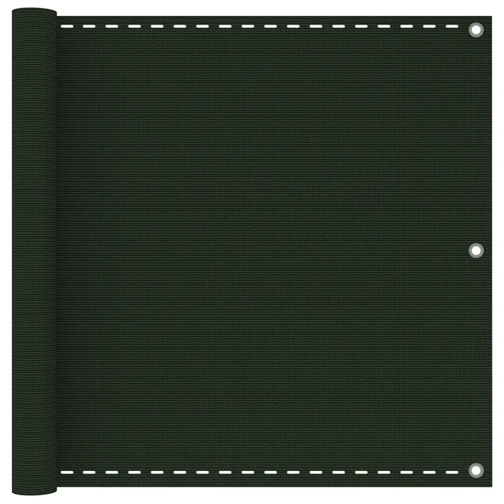 vidaXL Balkongskjerm mørkegrønn 90x300 cm HDPE