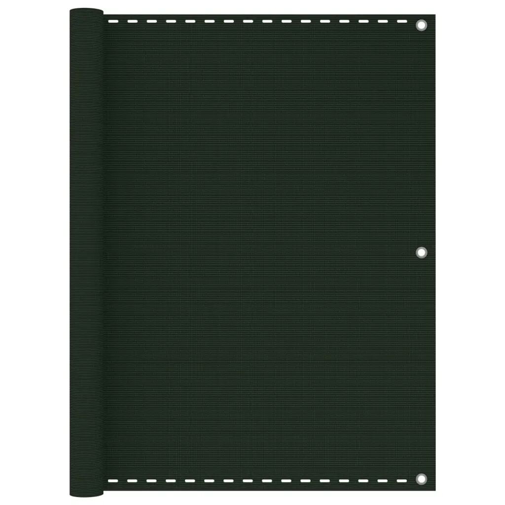 vidaXL Balkongskjerm mørkegrønn 120x600 cm HDPE