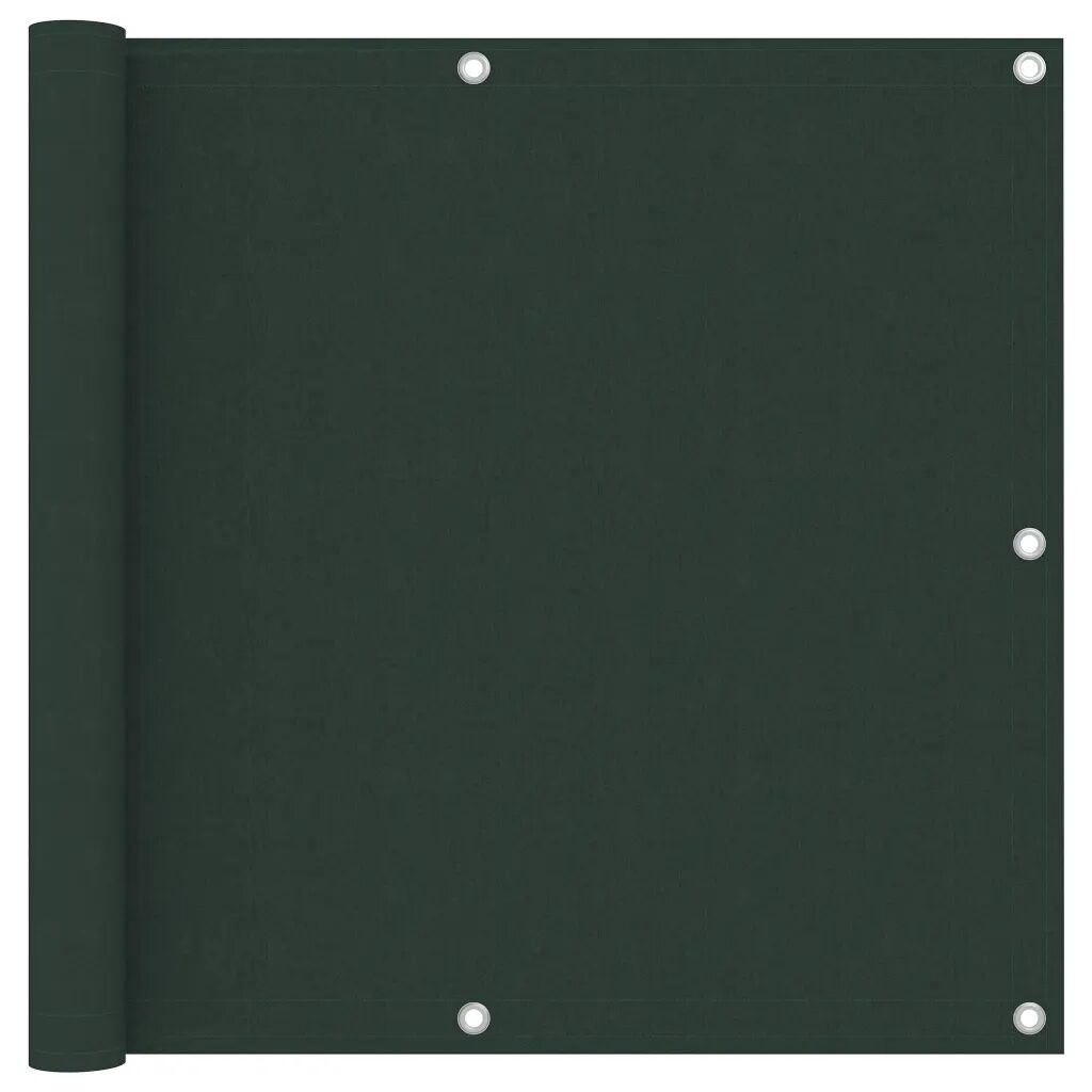 vidaXL Balkongskjerm mørkegrønn 90x500 cm oxfordstoff