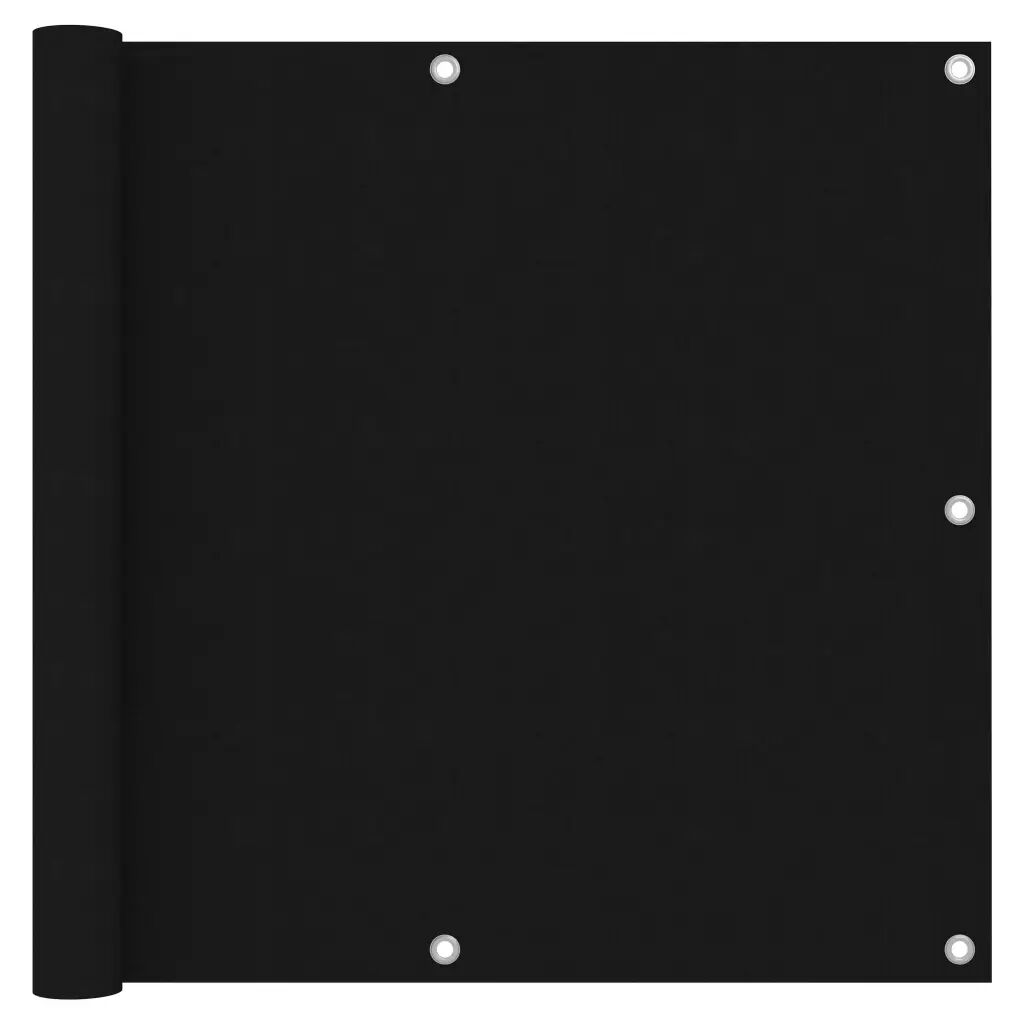 vidaXL Balkongskjerm svart 90x500 cm oxfordstoff