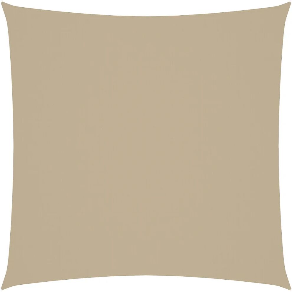 vidaXL Solseil oxfordstoff kvadratisk 5x5 m beige