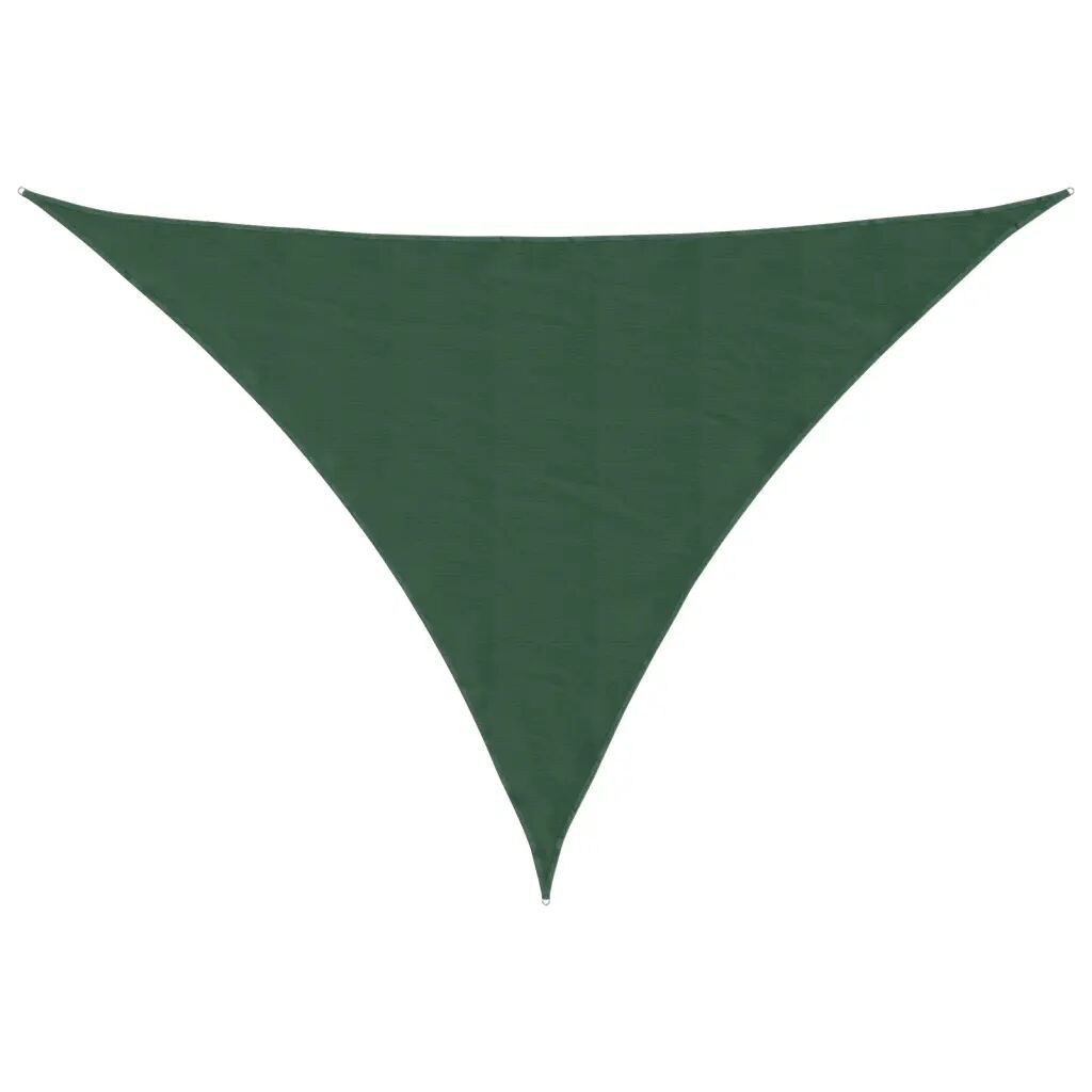 vidaXL Solseil oxfordstoff trekantet 2,5x2,5x3,5 m mørkegrønn